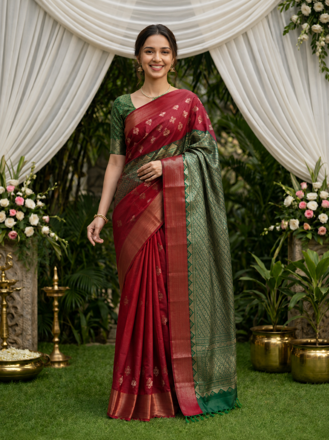 Emerald Royale Soft Silk Saree
