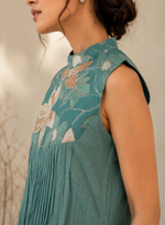 Floral Pleated A-Line kurti