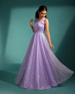 Lavender Bloom Sequin Evening Gown