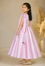 Lumière Little Princess Bloom hand Embroidered gown Satin Party Dres