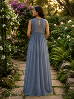 Moonstone Grace Hand-Embellished Georgette A line kurti