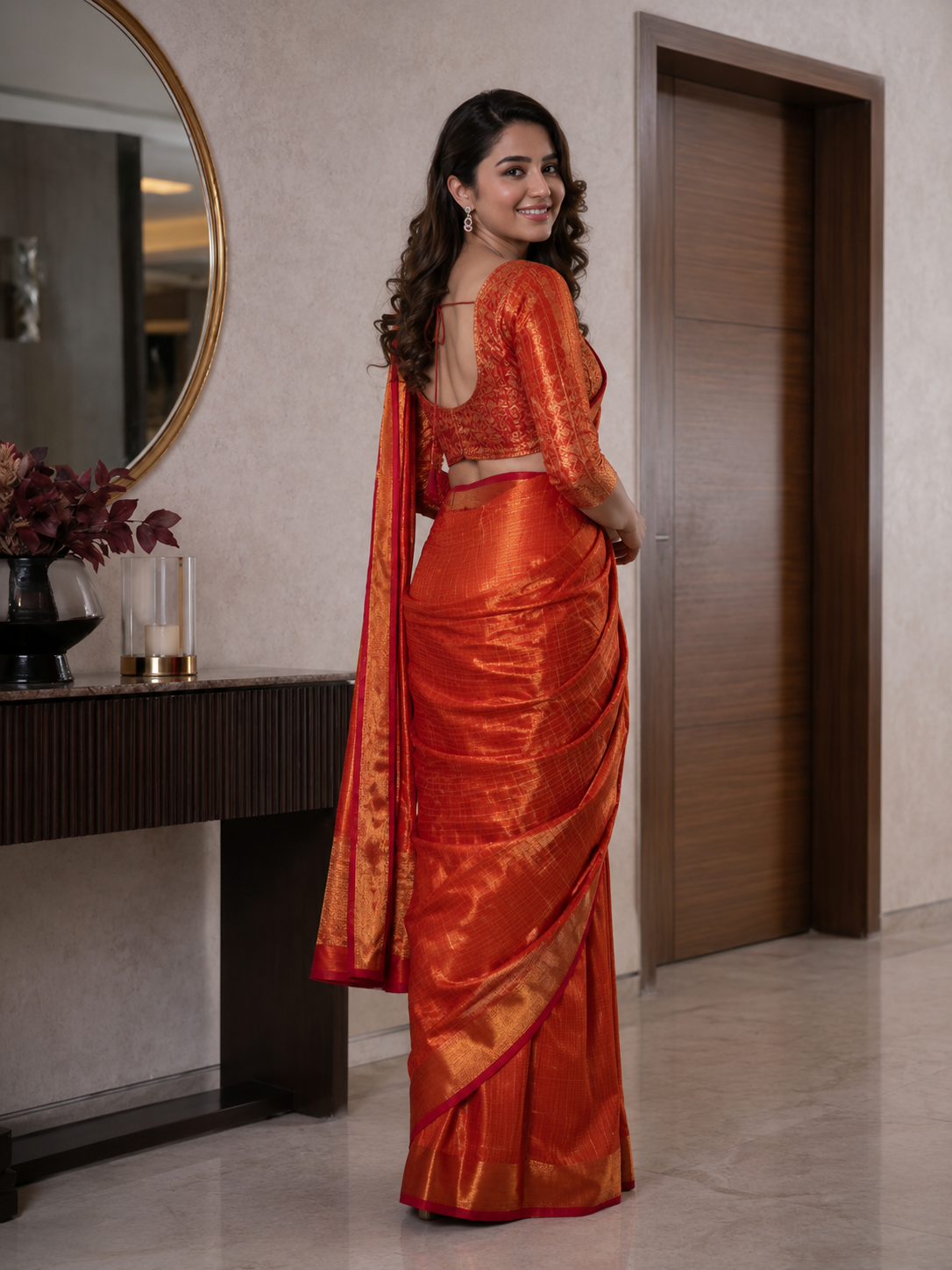 Royal Rani pink Gold Heritage Kanjivaram Silk Saree