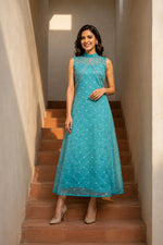 Silk organsa Embroidered A line Anarkali