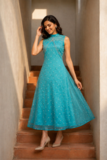 Silk organsa Embroidered A line Anarkali