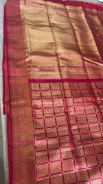 Royal Rani pink Gold Heritage Kanjivaram Silk Saree