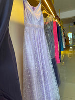 Lavender Bloom Sequin Evening Gown