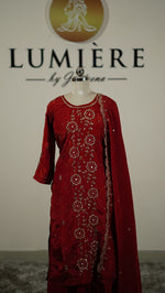 Ruby Royale Embroidered Suit Set