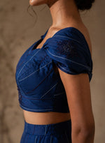 Dusty Blue Embroidered Lehenga Set