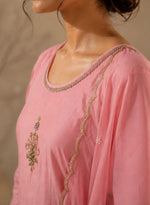 Blush Pink Embroidered Straight Kurta Set