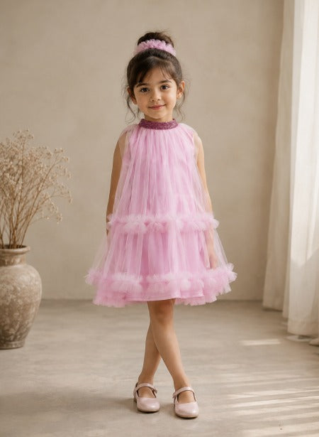 Blush Pink Tulle Party Dress