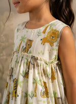 Floral Printed Tiered A-Line kids frock