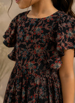 Floral Printed Cotton umbrella kids frock