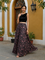 Midnight Bloom Velvet Co-Ord Set